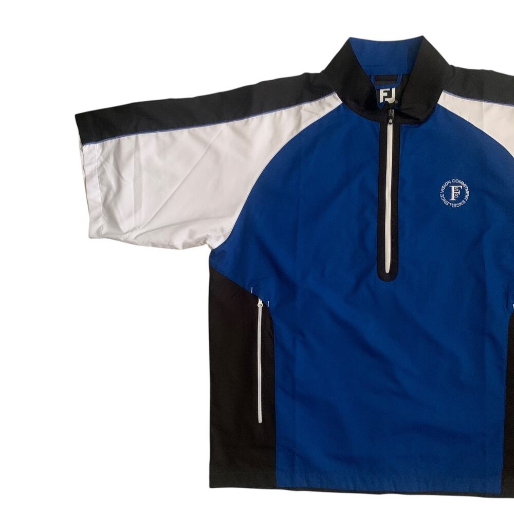 FootJoy Men' Size XL Golf 1/2 Zip Pullover Short Sleeve Logo Golf Shirt - Picture 9 of 16